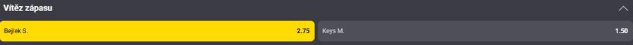 Bejlek vs. Keys – sázkový tip