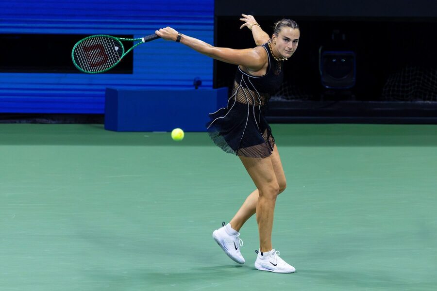 Aryna Sabalenka během semifinále US Open 2026