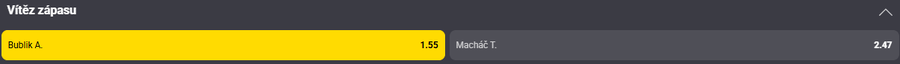 Sázkový tip k&nbsp;utkání Macháč vs. Bublik