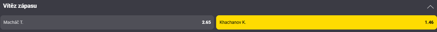 Sázkový tip k&nbsp;utkání Macháč vs. Khachanov