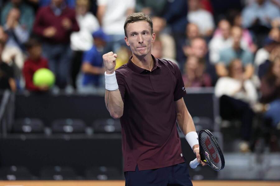 Jiří Lehečka na turnaji ATP 250 Brusel 2026