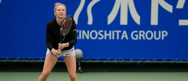 Kateřina Siniaková během čtvrtfinále turnaje WTA 250 Ósaka 2026
